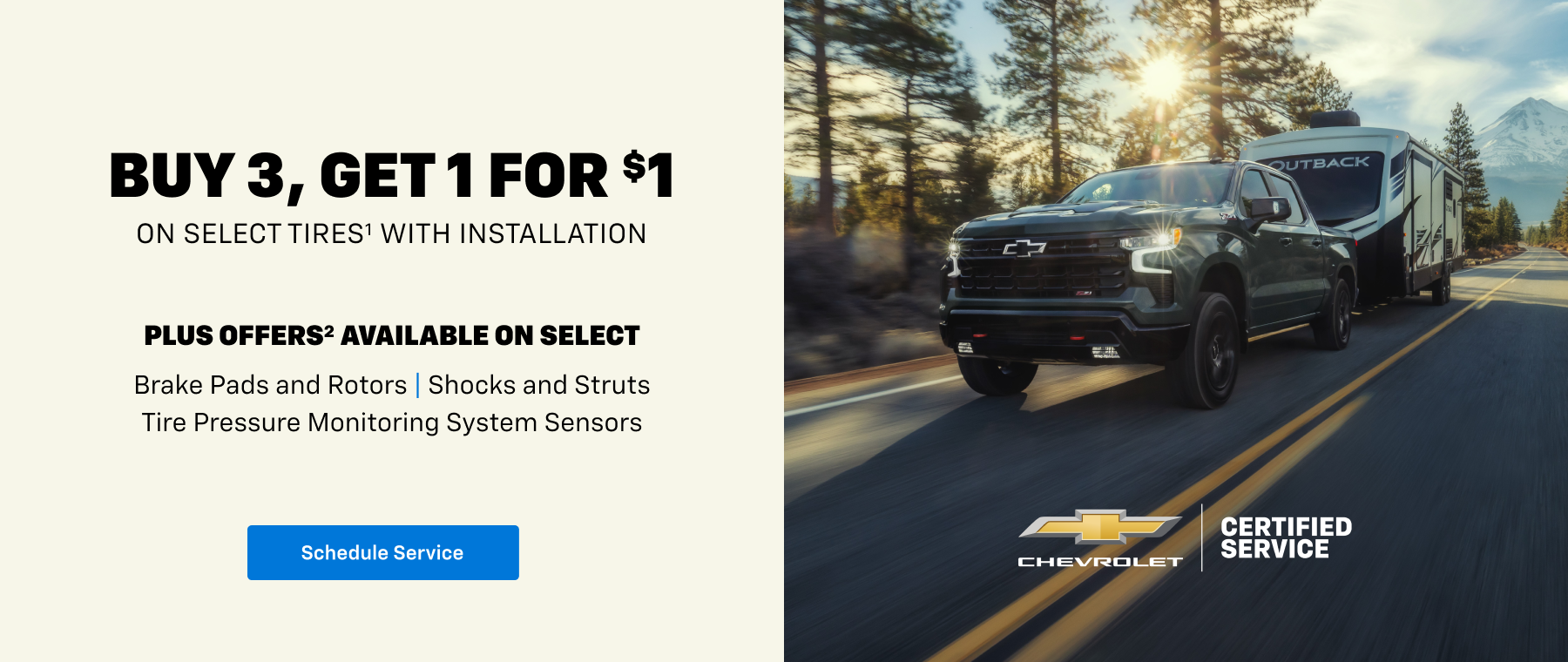 Buy 3, get 1 for $1 at Armbruster Motor Co Chevrolet in FALLS CITY NE
